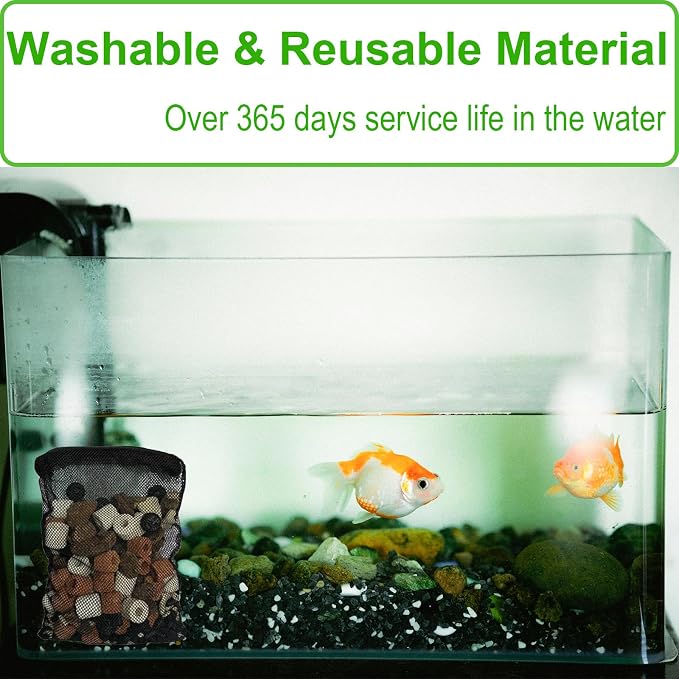 10 Pcs 10" x 7" Aquarium Filter Media Bags, Fish Tank Media Mesh Filter Bags - Image 7