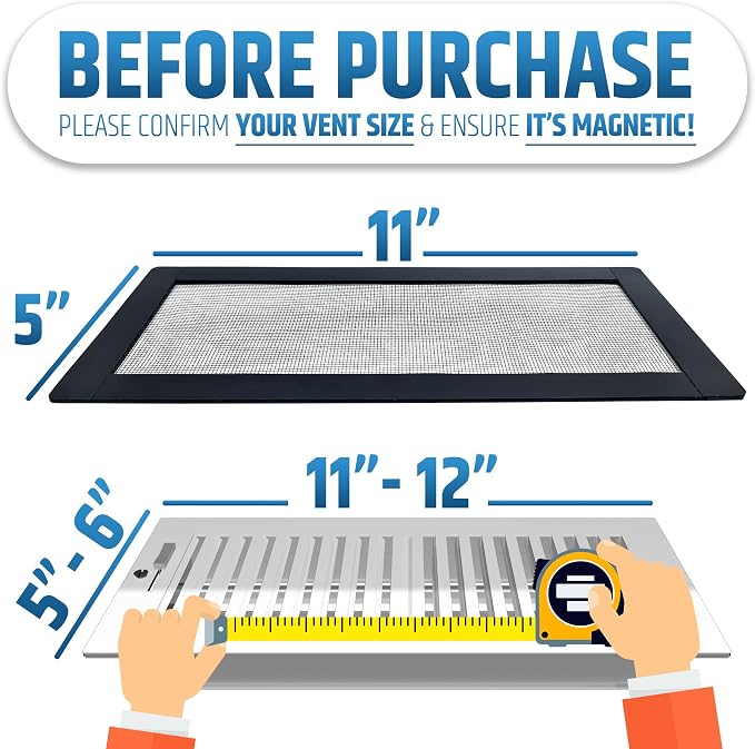 Powerful Magnetic Vent Screen Mesh Covers That Will Never Move or Fall - Image 2