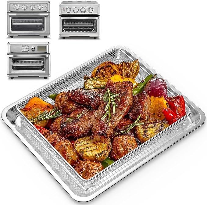 Air Fryer Tray Replacement for Cuisinart TOA-60/TOA-65/TOA-70 Oven, Stainless by Uniflasy