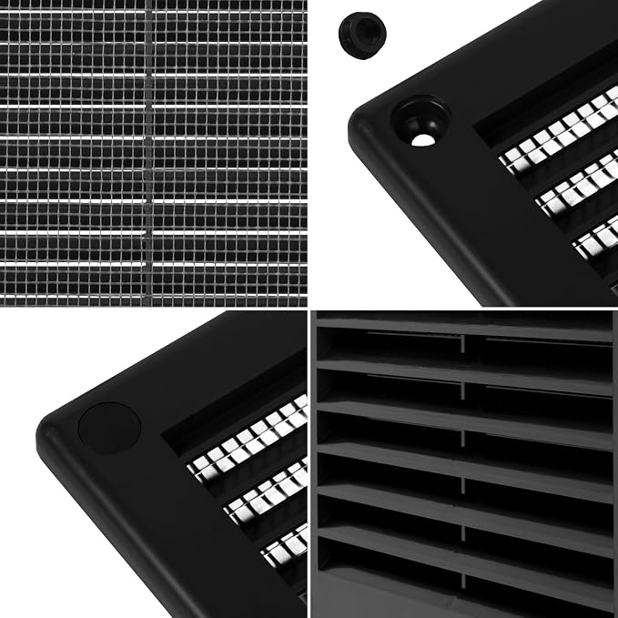 Repa Market 4 x 4 Inch Black Square Air Vent Cover - Image 7