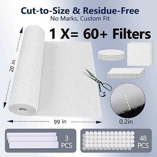 MERV 8 Air Vent Filters 20x99 Inch, Cut to Size Air Filter Material, - Image 3