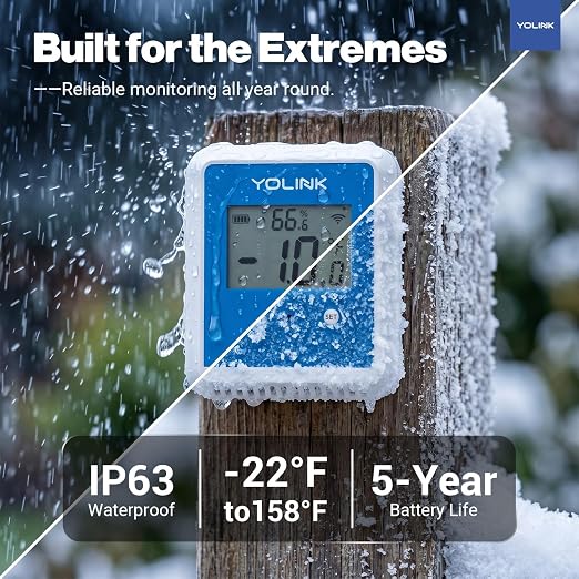 YoLink Sidewalk Outdoor Temperature & Humidity Sensor, 3000ft Long Range - Image 5