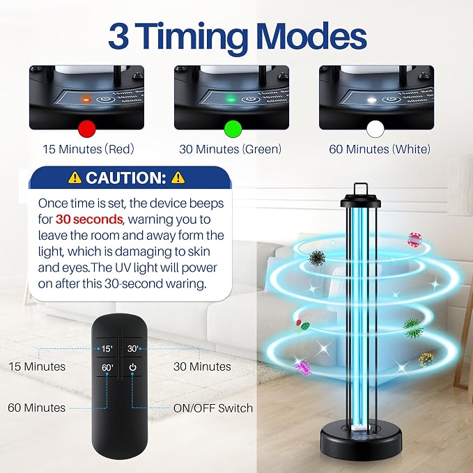 Qualirey 100W UV Light with Ozone Purifier - Image 4
