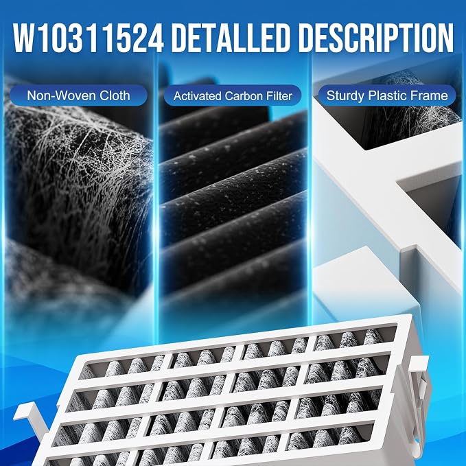 W10311524 AIR1 Refrigerator Air Filter Cartridge Replacement - Image 5