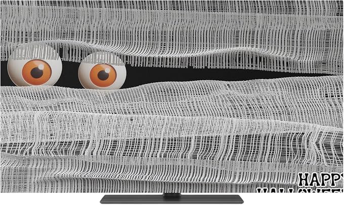 Halloween Abstract Scary Eyes Indoor TV Cover, Elastic TV Screen Protector by Unknown