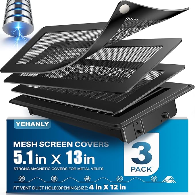 Magnetic Vent Covers with Vent Screen 5.1x13 Inch, Ceiling Air Vents, Ventilate - Image 7