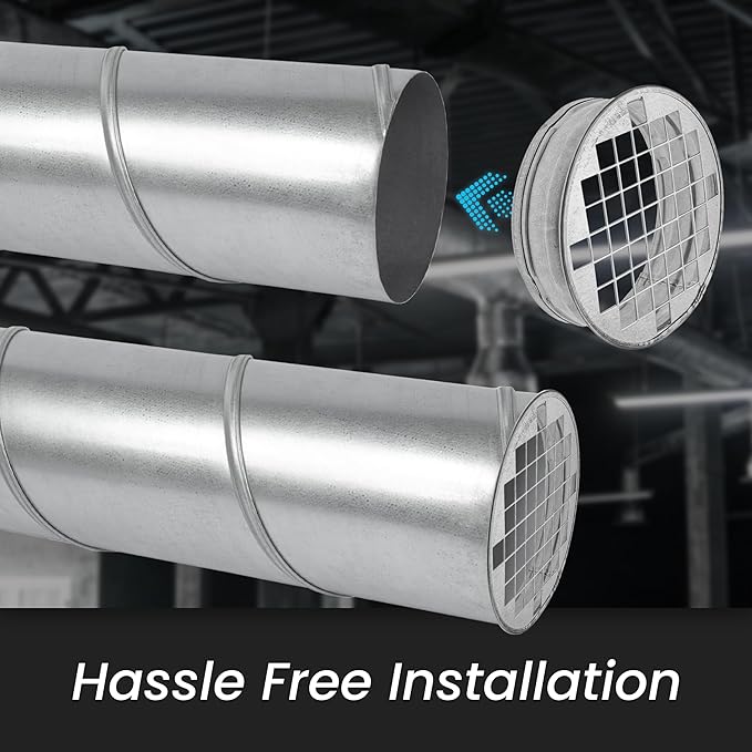 6" Inch Duct End Cap with Steel Mesh - Image 3