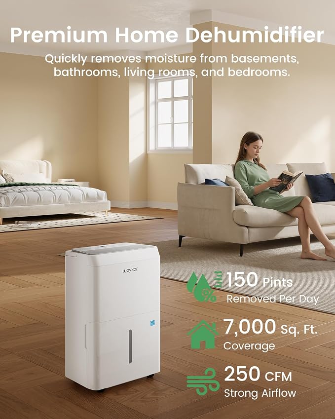 Waykar 150 Pint 2025 Energy Star Dehumidifier - Image 2