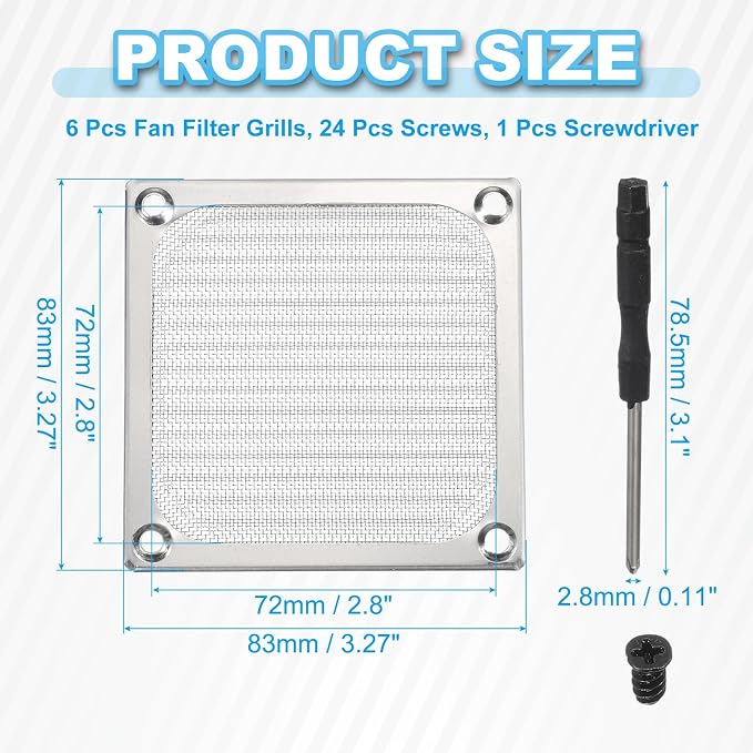 PATIKIL 83mm Fan Filter Grill - Image 2