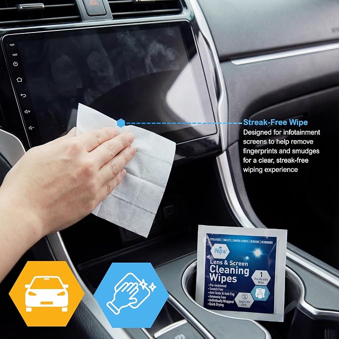 MED PRIDE Anti-Fog Lens & Screen Cleaning Wipes, Premoistened, Scratch-Free & - Image 4