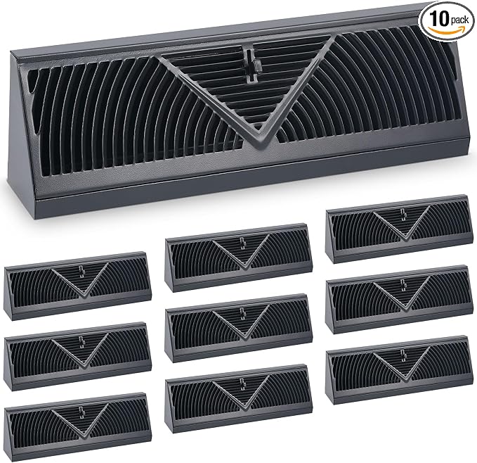 Yaocom 10 Pack Baseboard Register Vent 18 Inch Duct Opening Size Vent Covers by Yaocom
