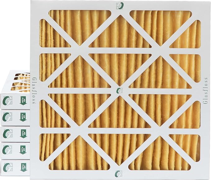 Glasfloss ZL 24x24x2 MERV 11 2" Inch AC Furnace Pleated Air Filters. Box of 6. by Glasfloss
