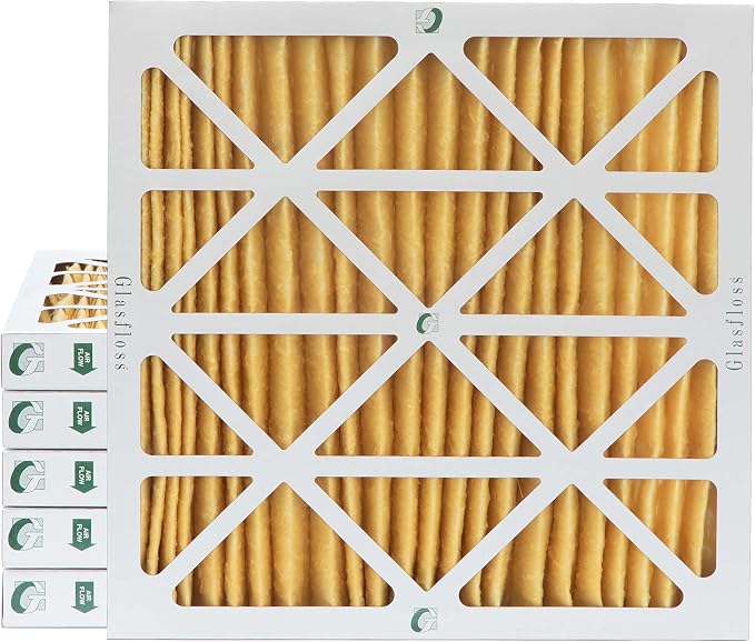 Glasfloss ZL 18x18x2 MERV 11 2" Inch AC Furnace Pleated Air Filters. Box of 6. by Glasfloss