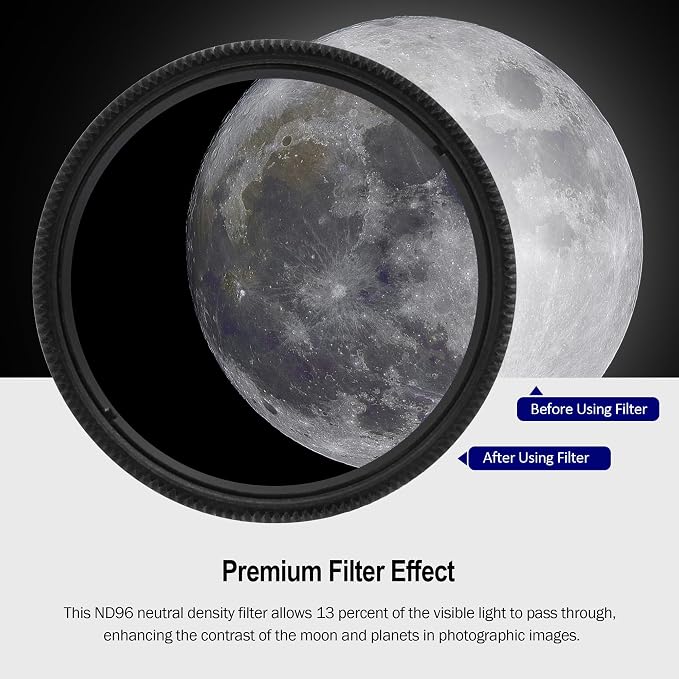 Astromania Telescope Filter Moon Filter 1.25 inch, Neutral Color Filter ND96-0.9 - Image 3