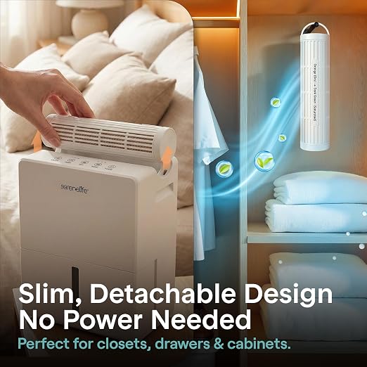 SereneLife Dehumidifiers for Home, 91 Oz Quiet Dehumidifier for Bedroom - Image 3
