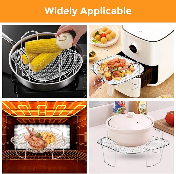 Air Fryer Basket for Nuwave Oven, Steel Grill Basket, Non-stick Mesh Basket Set - Image 8