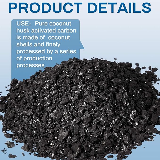 Timgle Bulk Water Air Filter Activated Charcoal Coconut Hull Granular Activated - Image 3