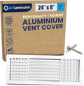 24x8 Aluminum 3-Way Air Supply Vent Cover Wall Ceiling Register Multi-Shutter by ACLAMINAIRE