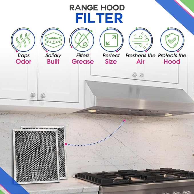 Stove Hood Vent Filter 10.5" x 8.8" 41F 97007696 Fits Nutone & Broan Range Hood - Image 2