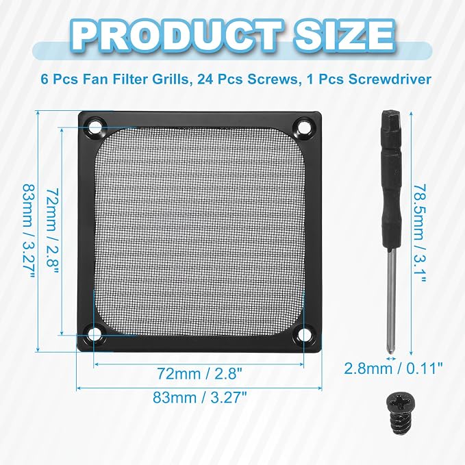 PATIKIL 83mm Fan Filter Grill - Image 2
