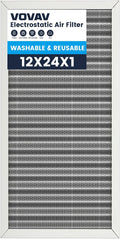 12x24x1 Air Filter-MERV 8, Washable & Reusable Electrostatic Air Filter by VOVAV