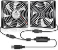 GDSTIME Quiet Dual 120mm USB Fan by GDSTIME
