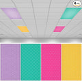 QOUBAI 4PCS Fluorescent Light Covers, 4x2 Feet Magnetic Light Cover Fluorescent by QOUBAI
