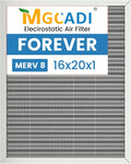 16x20x1 HVAC Furnace Air Filter, Lasts a Lifetime, Merv 8, the Last HVAC Filter by MGCADI