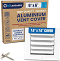 6x6 Aluminum HVAC Vent Cover Wall or Ceiling Register 1-Way Air Flow by ACLAMINAIRE