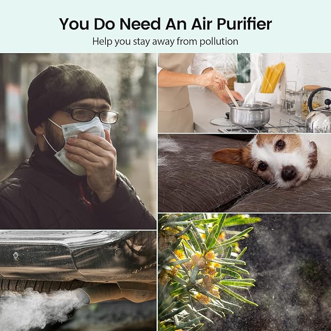 Afloia Air Purifiers for Home Bedroom Large Room Up to 1076 Ft², Air Purifier - Image 4