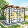 Lemon Outdoor Curtains for Patio Lemon Leaves Summer Plaid Buffalo Waterproof by Unknown