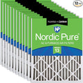 Nordic Pure 10x20x2 Pleated Pleated MERV 13 Plus Carbon Air Filters 12 Pack | by NordicPure
