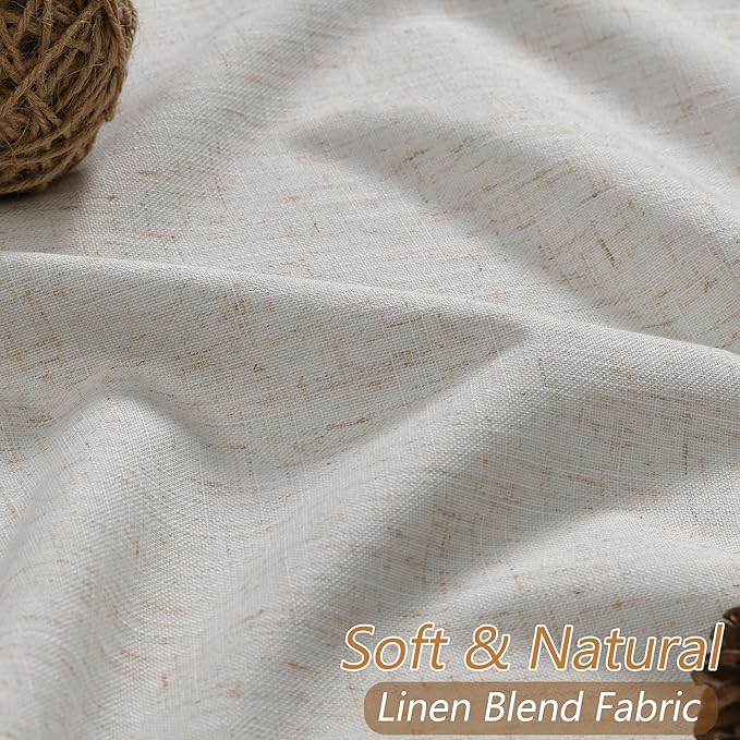 Guken Extra Long Light Beige 100% Blackout Curtains 144 Inch Length 2 Panels Set Back Tab Thermal Insulated Black Out Tall Windows Drapes 12 FT Length for High Ceiling Living Room, 52" W x 144" L