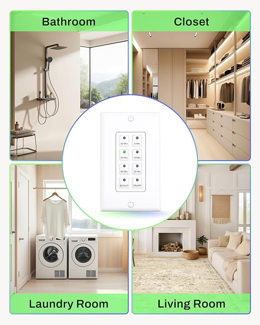 BN-LINK Countdown Digital Wall Timer Switch - Image 8