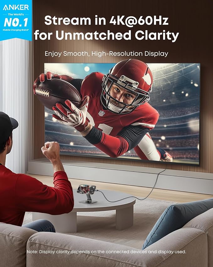 Anker HDMI Cable, 4K@60Hz Ultra-Fast Nylon-Braided USB C to HDMI Cord - Image 2