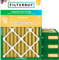 Filterbuy 18x24x4 Air Filter MERV 11 Superior Pet & Allergy Defense, by Filterbuy