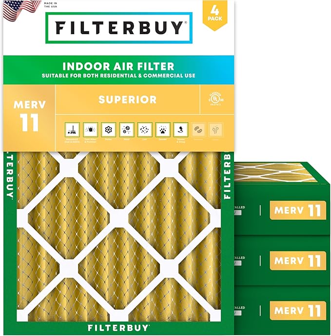 Filterbuy 20x23x4 Air Filter MERV 11 Superior Pet & Allergy Defense, by Filterbuy