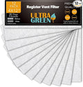 4" x 12" Air Vent Filters for Home Thin, ULTRA GREEN Vent Covers Replacement by ULTRA+GREEN