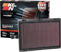 K&N High-Flow Original Lifetime Engine Air Filter: Increase Power: Premium by KNEngineeringInc