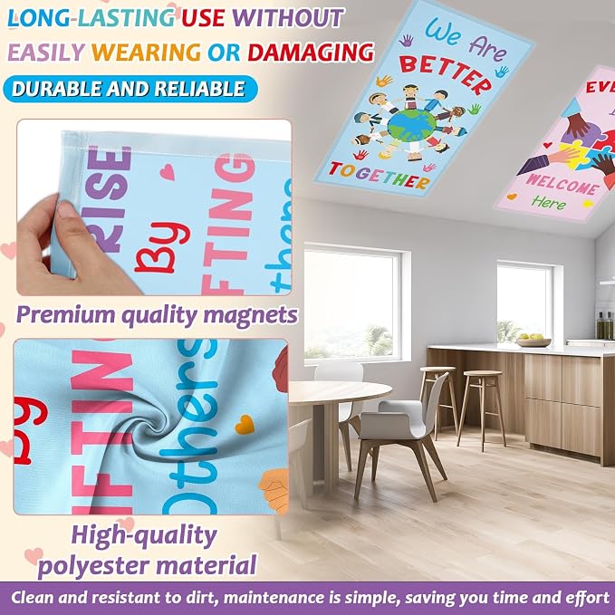 6Pcs Inspirational Fluorescent Light Covers - Image 3