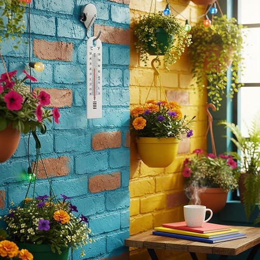 Wall Temperature Sensor, Indoor Temperature Meter, 8.07x1.69in Anti Glare - Image 9