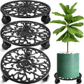 3 Packs 11 Inch Rolling Plant Stand by Planterhoma