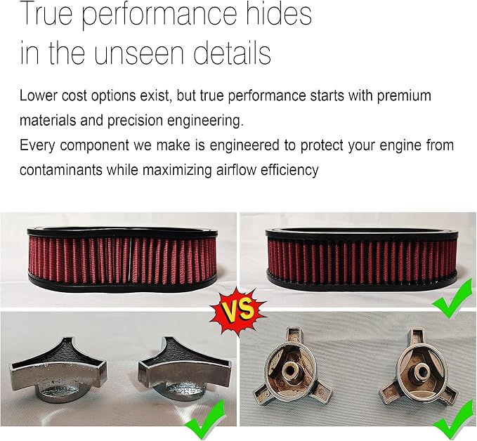14"x3" Round Air Cleaner Filter Assembly Kit Compatible - Image 4