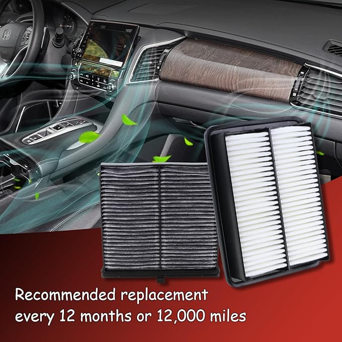 PAJ8-13-3A0A Engine Air Filter and BDGF-61-J6X Cabin Air Filter kit Compatible - Image 7