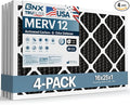 BNX TruFilter 16x25x1 MERV 12 Odor Defense AC Furnace Air Filter by BNX