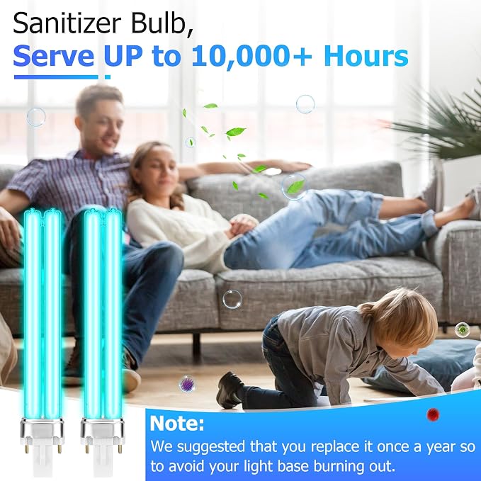 Qualirey 2 Pcs 9W UV Light Bulb Compatible - Image 4