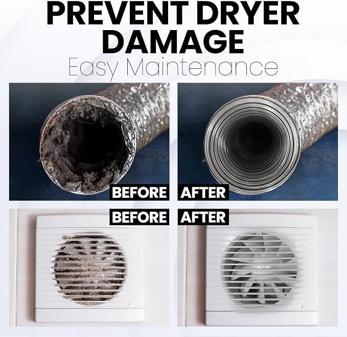 Dryer Vent Cleaner Lint Brush, Long Flexible Refrigerator Coil Cleaning Brush - Image 7