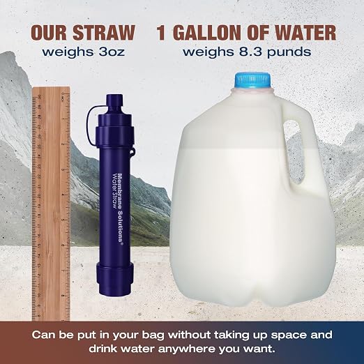 Membrane Solutions Water Filter Straw S2, NSF/ANSI 42&372&401 Certified - Image 8