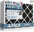 BNX TruFilter 18x24x1 MERV 12 Odor Defense AC Furnace Air Filter by BNX
