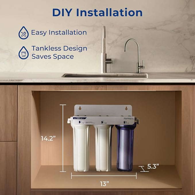 iSpring US31 Under Sink Water System, NSF Certified 3-Stage Water Filters - Image 5